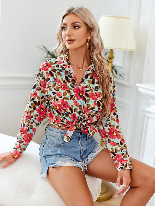 Color-Women Autumn Printed Long Sleeved Top-Fancey Boutique