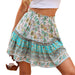 Color-Spring Summer Bohemian High Waist Print Mini Skirt-Fancey Boutique