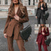Color-autumn New Fashion Suit Two-Piece Set Blazer-Fancey Boutique