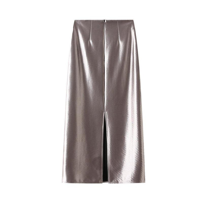 Color-High Grade Golden Skirt for Women Small Size Chinese Beautiful Skirt-Fancey Boutique