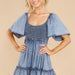Color-【MOQ-5 packs】 Spring Summer Office Pullover Loose Denim Short Sleeve Dress-Fancey Boutique