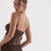 Color-Sexy Women Black Lace Sexy Sling Short Stitching Small Top-Fancey Boutique