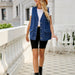 Color-Denim Waistcoat Vest Multi Pocket Personalized Spring Autumn Washed Waistcoat Women-Fancey Boutique