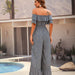 Color-Women Jumpsuit Sexy off-Shoulder Jumpsuit-Fancey Boutique