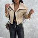 Color-Ivory-Fall Winter Coat Lamb Wool Short Coat Zipper Machine Car Jacket Women-Fancey Boutique