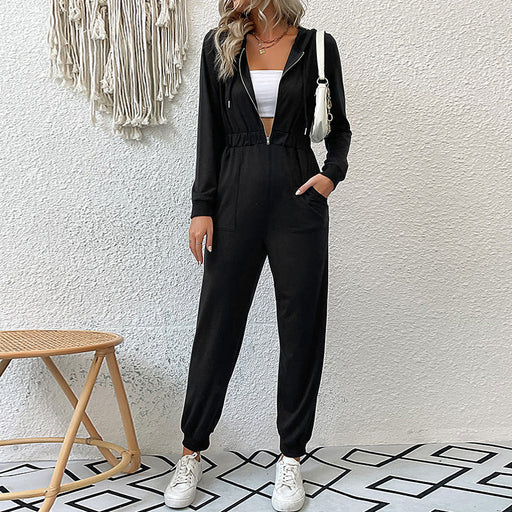 Color-Autumn Winter Women Clothing Solid Color Tooling Casual Jumpsuit-Fancey Boutique