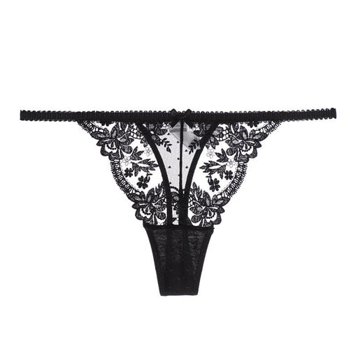 Color-Black-Sexy Thong Lace Underwear Women Black Pure Girl Underwear-Fancey Boutique