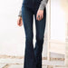 Color-Navy Blue-Autumn Winter Slim Fit Stretch Flared Pants Women Jeans Women Jeans-Fancey Boutique