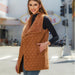 Color-Women Clothing Autumn All Match Plush Stitching Cardigan Sleeveless Coat Vest Women-Fancey Boutique