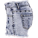 Color-Spring Summer Bleached Snowflake Women Denim Shorts-Fancey Boutique