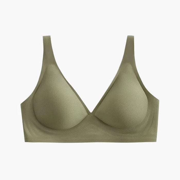 Color-Green-bralette Seamless Nude Feel Underwear 3D Wireless Soft Support Thin Small Breast Push up Comfort Jelly Bra Bra-Fancey Boutique