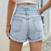 Color-Women Clothing Loose All Matching Slimming Curling Denim Shorts-Fancey Boutique