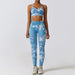 Color-Blue Bra Trousers-Camouflage Printing Seamless Yoga Suit Quick Drying High Waist Running Fitness Tight Sports Suit-Fancey Boutique