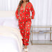 Color-Autumn Winter Christmas Plaid Pajamas Home Wear Hooded Casual Pajamas-Fancey Boutique