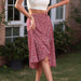 Color-Summer Floral Skirt Red Printed Irregular Asymmetric Skirt-Fancey Boutique