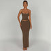 Color-Summer Elegant Elegant Slim Fit Maxi Dress Sling Skirt Casual Suit for Women-Fancey Boutique