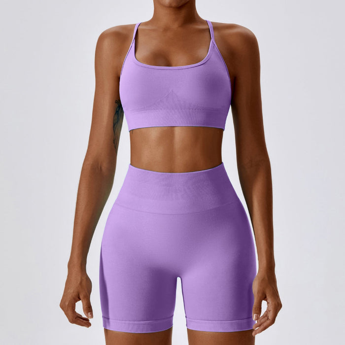Color-Purple-High Strength Beauty Back Seamless Yoga Clothes Women Tight Sports Underwear Running Fitness Yoga Suit-Fancey Boutique