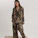 Color-Light Luxury Printed Leopard Print Simple Loose Long Sleeves Trousers Pajamas Two Piece Set Autumn Winter Ladies Homewear-Fancey Boutique