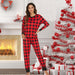 Color-Homewear Suit Pajamas Women Can Christmas Elk Long Sleeve Trousers Suit Christmas-Fancey Boutique