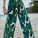 Color-Green-Women Clothing Casual Vacation High Waist Print Wide Leg Pants-Fancey Boutique