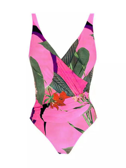Color-Purple Background Jumpsuit-Bikini Two Piece Suit Women One Piece Swimming Suit-Fancey Boutique