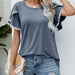 Color-Women Clothing Summer Round Neck Tassel Tulip Sleeve T Shirt Casual Top Women-Fancey Boutique