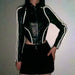 Color-Hipster Reflective Leather Jacket Stand Collar Irregular Asymmetric Hem Short Cropped-Exposed Sexy Faux Leather Jacket Top-Fancey Boutique