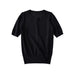 Color-Black-Spring Summer Women Clothing All Matching Striped round Neck Short Sleeve Basic Knitted Top-Fancey Boutique