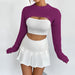 Color-Pullover Knitting Blouse Women Niche Design Ultra Short Outer Sexy Half Top-Fancey Boutique