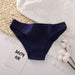 Color-royal blue-Women Briefs Basic Solid Color Cotton Underwear High Slit Comfortable T-Back-Fancey Boutique