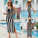 Color-Black and White-Sexy Hollow Out Cutout out Knitted Vest Sun Protection Shirt Bikini Swimsuit Outwear Blouse Beach Jacket Women Crisscross-Fancey Boutique