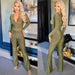 Color-Wearable Women Clothing Nazada V neck Long Sleeve Sexy Cutout Stretch Jumpsuit Women-Fancey Boutique