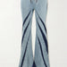 Color-Blue Pants-Denim Suit Women Color Contrast Patchwork Tube Top Three Dimensional Split Double Zipper Stitching Elastic Washed Jeans Two Piece Set-Fancey Boutique
