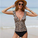 Color-Women Leopard Print Ruffled Split Bikini Swimsuit Women Swimsuit Bikini-Fancey Boutique