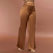 Color-Spring Autumn Women Clothing Casual Pants Solid Color High Waist Slimming Drape Beaded Slim Fit Pants-Fancey Boutique