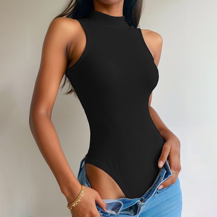 Color-Summer Women Clothing Sexy Slim Rib Sleeveless Jumpsuit-Fancey Boutique