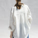 Color-White-Early Autumn French Niche Design Pure Linen Shirt Simple Niche Idle Loose Lapels Coat for Women-Fancey Boutique