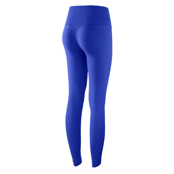 Color-Klein Blue-Summer Seamless Nude Feel Yoga Pants Women Seamless High Waist Hip Lifting Sport Cropped Quick Drying Outerwear Stretch Workout Pants-Fancey Boutique