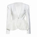 Color-White-Hem Bubble Three Dimensional Doll Shape Short Blazer Women-Fancey Boutique