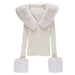 Color-Sexy Fur Collar Knitted Coat Top Women Spring Long Sleeve Top-Fancey Boutique