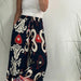 Color-Summer Autumn Printed Pocket Casual Loose Wide Leg Pants Thin Women Trousers-Fancey Boutique