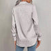 Color-Gray-Women Clothing Spring Autumn Long Sleeve Collared Elegant Satin Jacquard Leopard Print Shirt-Fancey Boutique