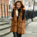 Color-Faux Fur Hooded Vest Popular Autumn Winter Hooded Faux Fur Vest Women Imitation-Fancey Boutique