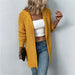 Color-Autumn Winter Solid Color Hooded Twist Knitwear Cardigan Sweater Women Coat-Fancey Boutique