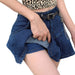 Color-Ladies Half Length Denim Skirt Youth Sexy Two Piece Anti Exposure Denim Skirt-Fancey Boutique