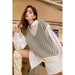 Color-Preppy Loose Blend Knitted Vest Sweater Vest Women Top-Fancey Boutique