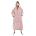 Color-Couple Nightgown Double Sided Flannel Extended Hooded Pajamas Women Nightdress Pajamas Pajamas-Fancey Boutique