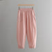 Color-skin pink-Cotton Linen Women Clothing Spring Summer Artistic Cotton Linen Casual Pants Linen All Matching Slimming Cropped Pants Baggy Pants-Fancey Boutique