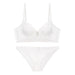 Color-White Suit-Deep V Plunge neck Hollow Out Cutout out Embroidered Vest Sexy Boning Corset Shapewear Women Gathered Long Bra Set-Fancey Boutique