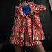 Color-Autumn Women Clothing Printed Small Suit Shorts Set Two Piece Set-Fancey Boutique